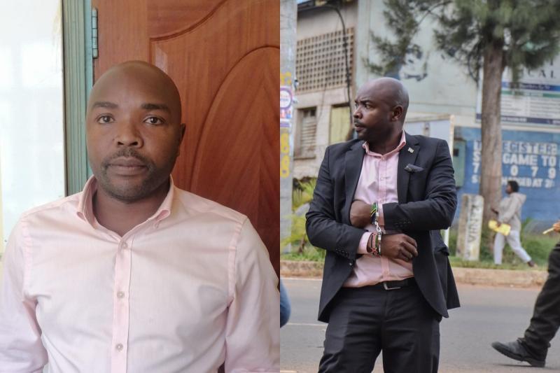 Photocollage of Busia Lands Registrar Collins Aiela Liyayi.
